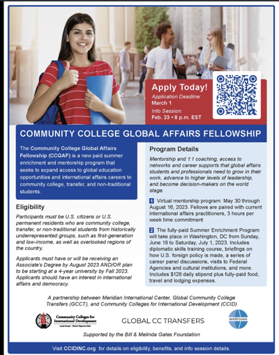 Community College Global Affairs Fellowship
