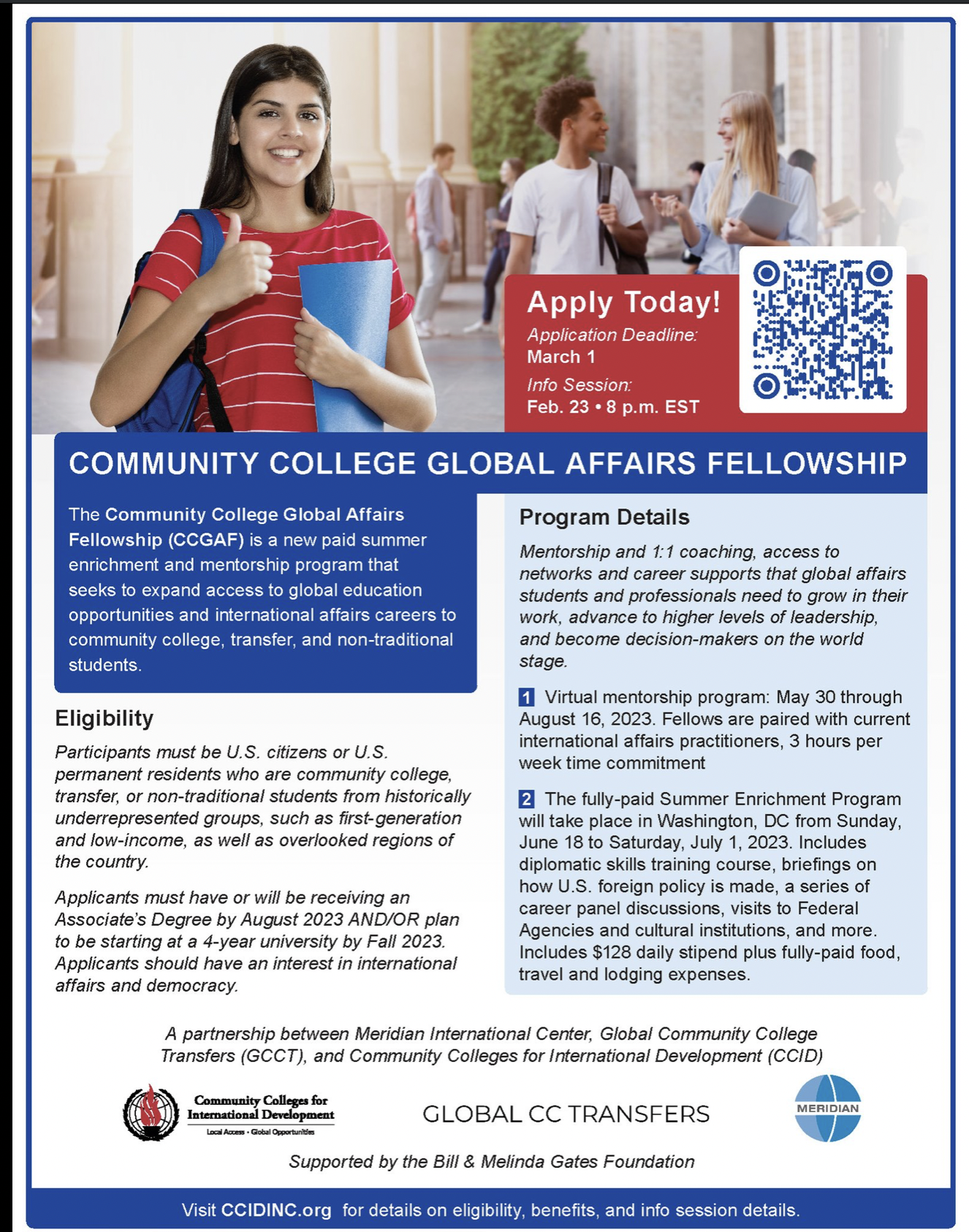 Community College Global Affairs Fellowship ($128 daily stipends; deadline  3/1/2023) - The Japan Studies Program at LaGuardia Community College
